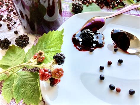 Vielfältige Beerendesserts mit Brombeeren und Holunder