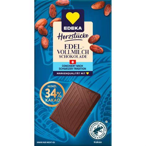 Vielfältige Geschmackssorten der Edeka Herzstücke Schokolade