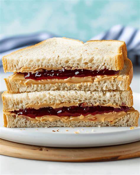 Vielfältige Marmeladengläser passend zum Peanut Butter Jelly Sandwich