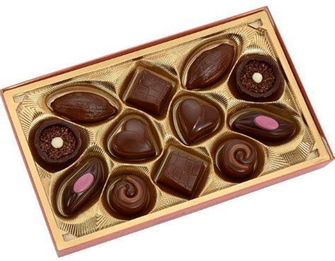 Vielfältige Sorten Chateau Pralines in dekorativer Schachtel