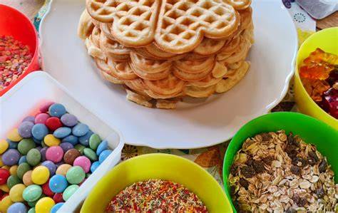 Vielfältige Toppings für kalte Waffeln
