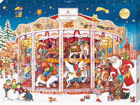 Vielfalt der Niederegger Nougat-Spezialitäten im Adventskalender