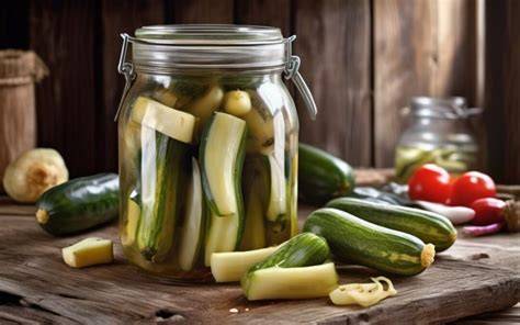 Vielfalt der eingelegten Früchte und Gemüse