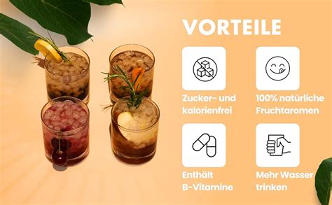Vielfalt koffeinhaltiger, zuckerfreier Getränke
