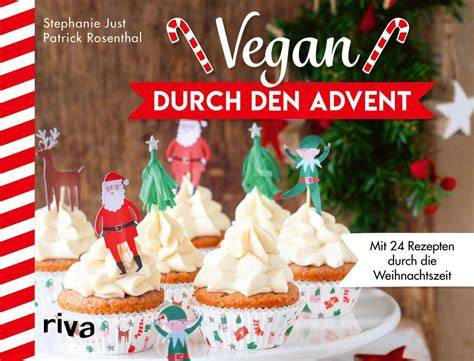 Vielfalt veganer Weihnachtsdesserts auf einem festlichen Tisch