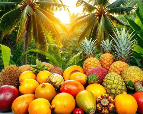 Vielfalt verschiedener Früchte für Fruchtspiegel