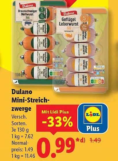 Vielfalt von Wurstwaren bei Lidl