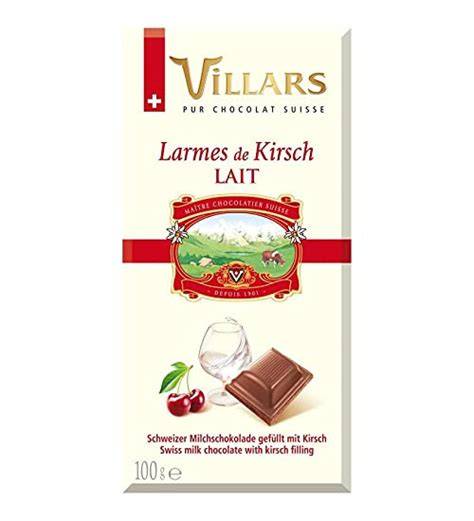 Villars Kirsch Schokoladentafeln und Zutaten
