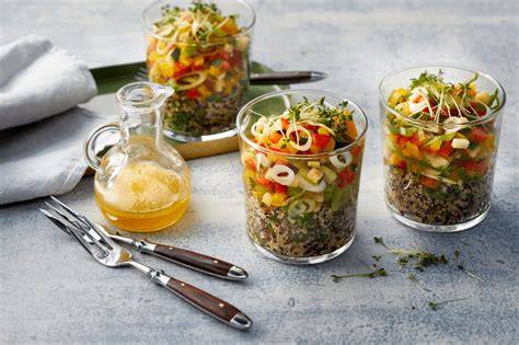 Vinaigrette-Zubereitung im Glas