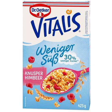 Vitalis Weniger Süß Knusper Himbeere Packung