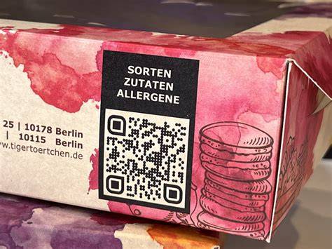 Volkornkekse Verpackung mit QR-Code für Transparenz