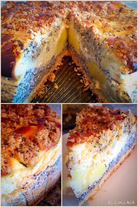Vorbereitete Zutaten für Apfel-Mohn-Quark-Kuchen auf einer Küchenarbeitsplatte