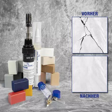 Vorher-Nachher: Fliesenreparatur mit Reparaturset