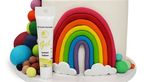 Vorher-Nachher: Weißer Fondant und eingefärbte Kugeln in mehreren Farben