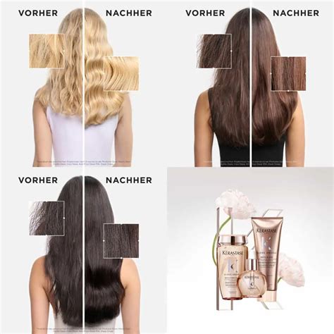 Vorher-nachher Schema: stumpfes vs. glänzendes, weiches Haar nach Honigkur