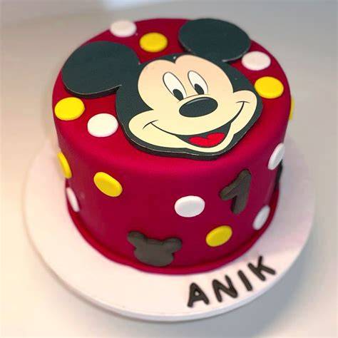 Vorlage und Schablonen für die Mickey Maus Torte