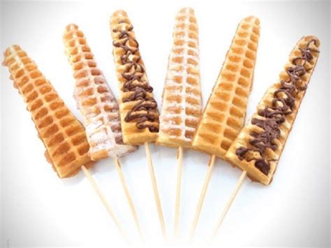 Waffel am Stiel Marktstand