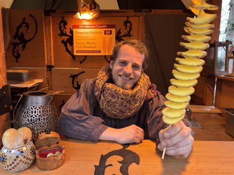 Waffelfeier auf einem Mittelaltermarkt