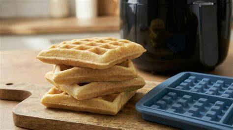 Waffeln auf Backrost aus Tupperwareform