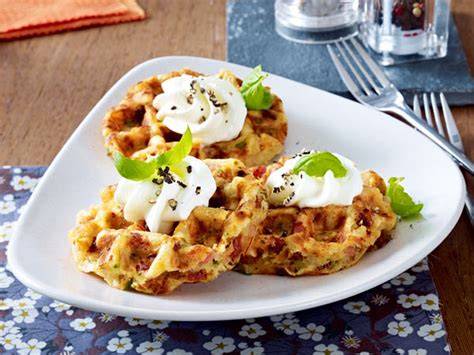 Waffeln mit Speck