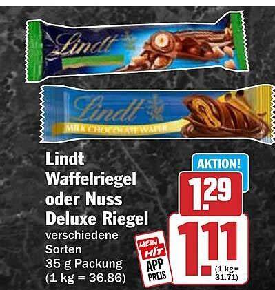 Waffelriegel-Verpackung, verschiedene Sorten