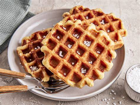 Waffelvariation: Belgische Waffeln mit Hagelzucker