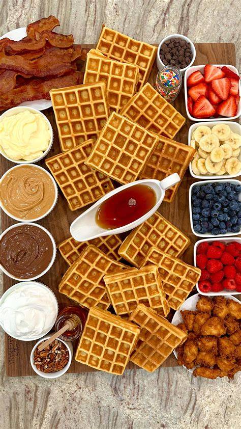 Waffle Auswahl und Toppings