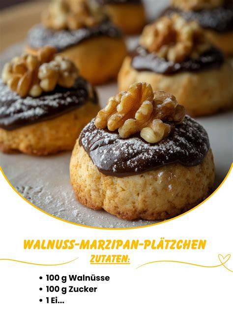Walnüsse und Marzipan Zutaten