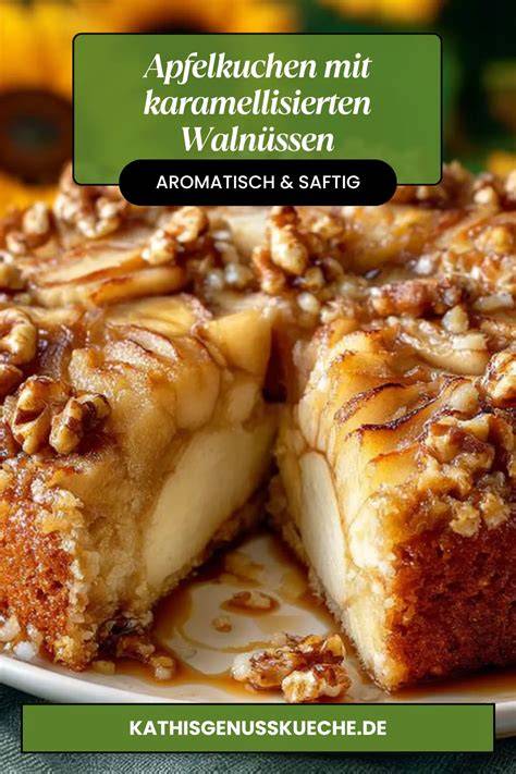 Walnuss-Friss-dich-dumm-Kuchen mit karamellisierten Walnüssen