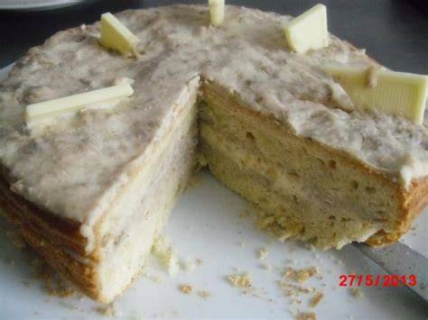 Walnussdacquoise mit Bananen-Mascarpone-Creme
