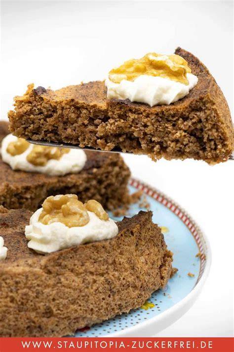 Walnusskuchen ohne Zucker: Zutaten, Schritte, Garzeiten als Infografik