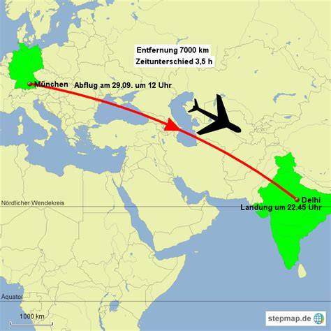 Wanderkarte zur Reise des Wortes „Zucker“ von Indien bis nach Deutschland