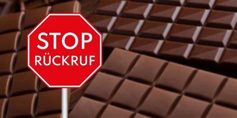 Warnhinweis Rückrufaktion Schokolade