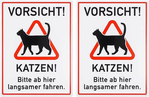 Warnschild: Marzipan und Katzen