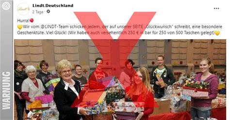 Warnung vor Fake Lindt Gewinnspielen im Internet