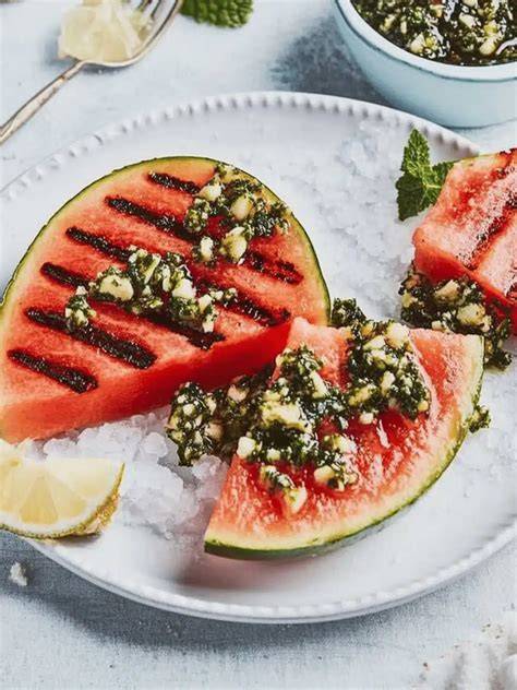 Wassermelone mit Schokoladentropfen