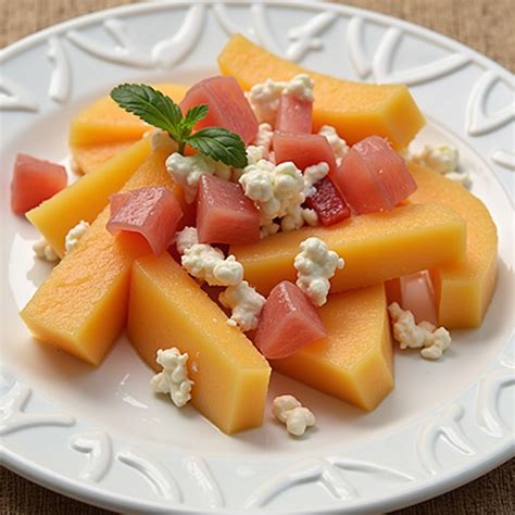 Wassermelonen-Eiscreme in Schalen mit frischer Minze