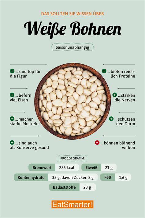 Weiße Bohnen und Kakao - Infografik zu Basiszutaten und Nährwerten