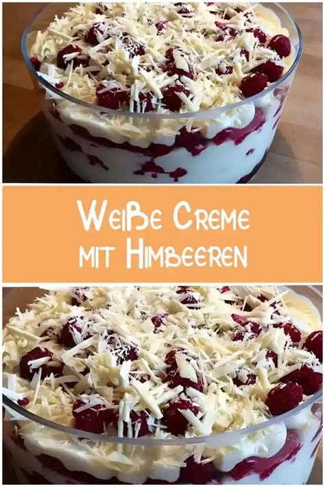 Weiße Ganache-Creme mit Himbeeren verfeinert im Rührgerät