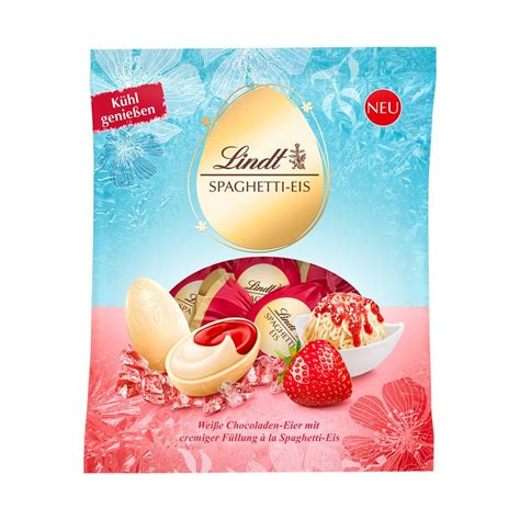 Weiße Lindt Schokolade mit Erdbeerfüllung