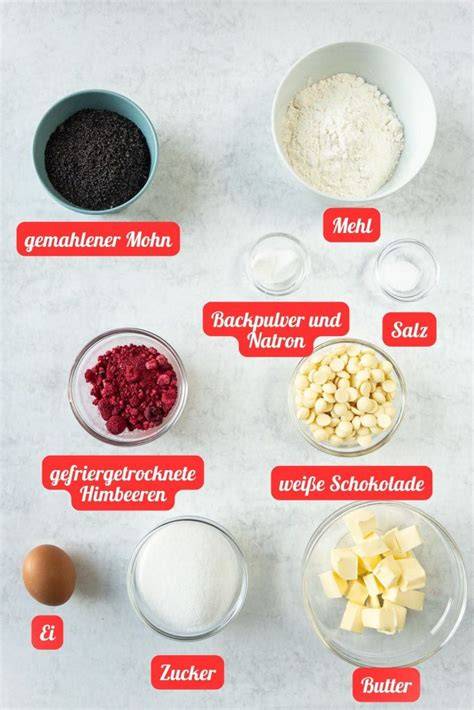 Weiße Schokolade und Himbeeren - Zutaten für Pralinen