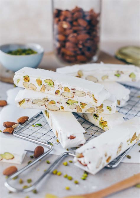 Weißer Nougat Crisp Querschnitt