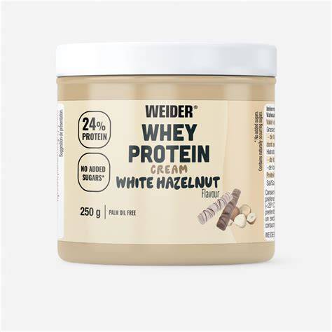 Weider WHEY PROTEIN CREAM Glas und Löffel