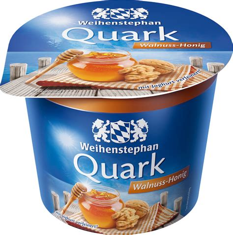 Weihenstephan Quark mit Honig Packung und Honiglöffel