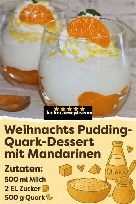 Weihnachtliche Dessert-Variationen mit Quark - festlich serviert