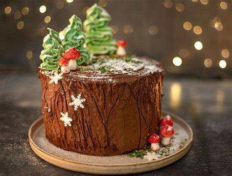 Weihnachtliche Fondanttorte mit Pound Cake Basis