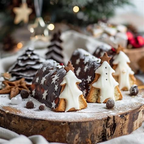 Weihnachtliche Gebäckauswahl mit Baumkuchen und Quarkstollen