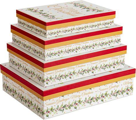 Weihnachtliche Geschenkbox mit Honig-Nuss-Plätzchen