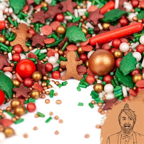 Weihnachtliche Kekse und Streusel