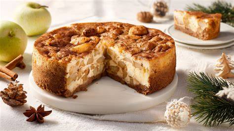Weihnachtliche Marzipan-Sterne auf Käsekuchen
